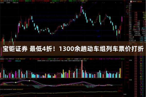 宝钜证券 最低4折！1300余趟动车组列车票价打折