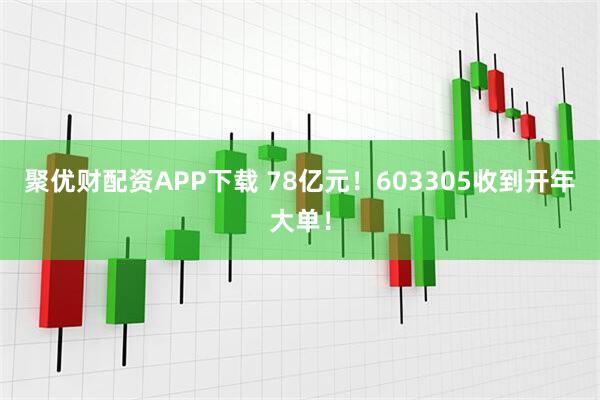 聚优财配资APP下载 78亿元！603305收到开年大单！